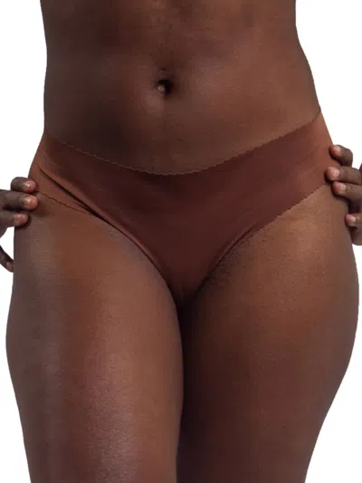 Shop Nude Barre Women's Scalloped Thong In Light Brown