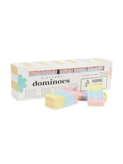 Shop Sunnylife Circus Set Of 28 Silicone Dominoes In Neutral
