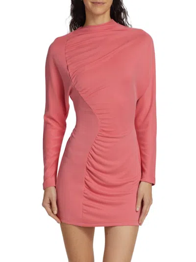 Shop Acler Women's Fulham Draped Minidress In Dusty Rose