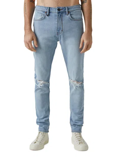 Shop Neuw Denim Men's Rebel Loaded Ripped Skinny Jeans In Light Wash