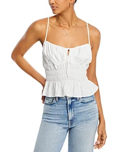 Shop Lucy Paris Tammy Gathered Tank Top In White