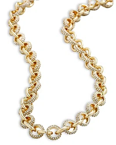 Shop Baublebar Beth Pave Linked Ring Collar Necklace, 16-19 In Gold