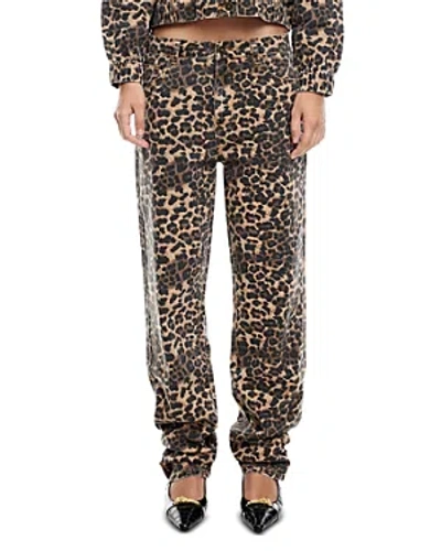 Shop Lioness Carmela Jeans In Leopard
