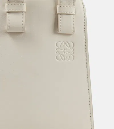 Loewe Hammock Small Raffia Shoulder Bag In Beige