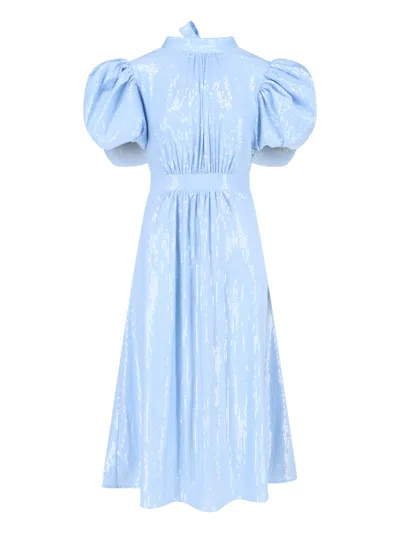 Shop Rotate Birger Christensen Sequin Midi Dress In Light Blue
