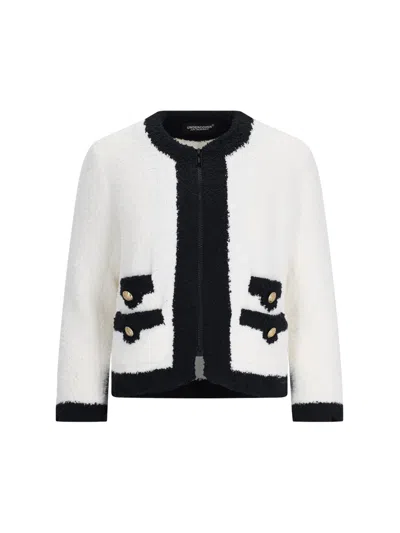 Shop Undercover Tweed Jacket In White
