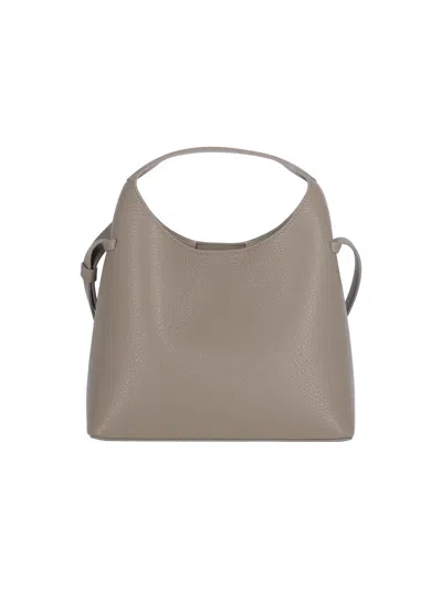 Shop Aesther Ekme 'mini Sac' Tote Bag In Gray