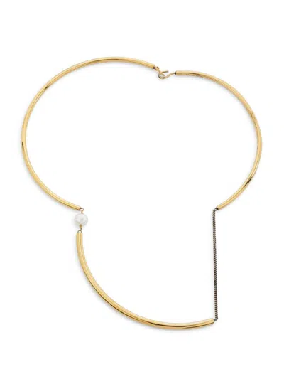 Shop Dries Van Noten Women's Goldtone Chain Necklace In Brass