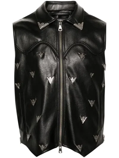 Shop Andersson Bell Faux-leather Vest In Black  
