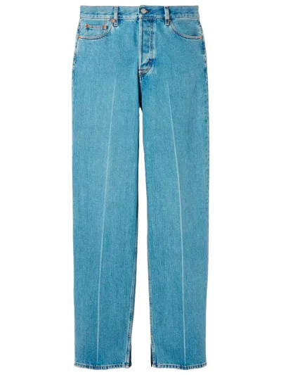 Shop Gucci `front Row Vip` Boyfriend Jeans In Blue