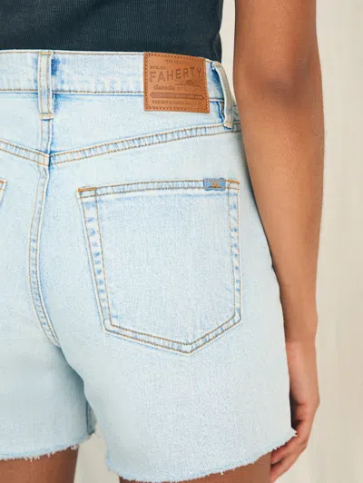 Faherty Organic Cotton Denim Short In Cloudbreak Wash
