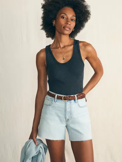 Faherty Organic Cotton Denim Short In Cloudbreak Wash
