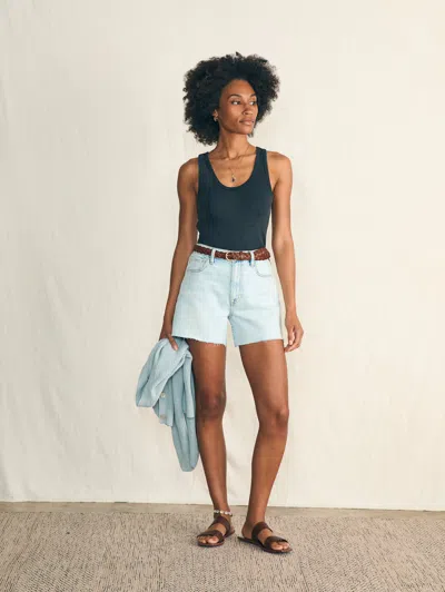 Faherty Organic Cotton Denim Short In Cloudbreak Wash