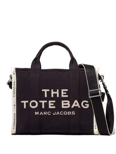 Shop Marc Jacobs The Jacquard Medium Tote Bag In Black  
