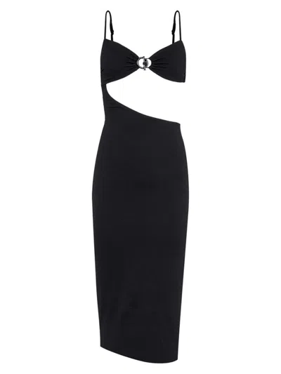 Shop Vix By Paula Hermanny Women's Solid Kelly Bodycon Dress In Black