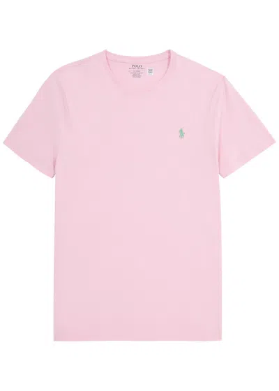Shop Polo Ralph Lauren Custom Slim Cotton T-shirt In Pink