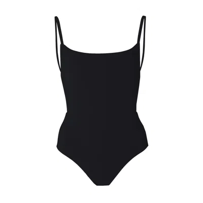 Shop Anemos The Square-neck One-piece In Black