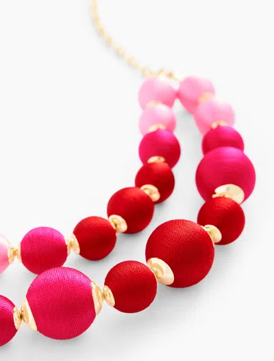 Shop Talbots Bright Thread Wrap Necklace - Aurora Pink/gold - 001  In Aurora Pink,gold