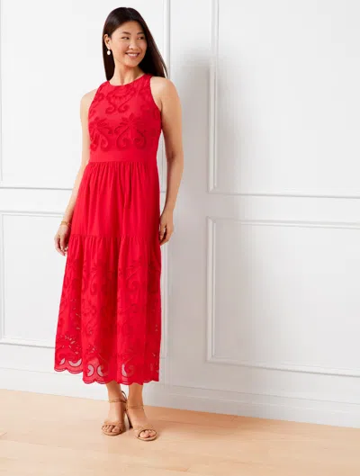 Shop Talbots Plus Size - Halter Maxi Dress - Voile Netting - Bright Apple - 16 - 100% Cotton