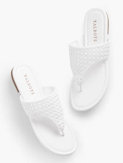 Shop Talbots Gigi Faux Nappa Sandals - White - 11m