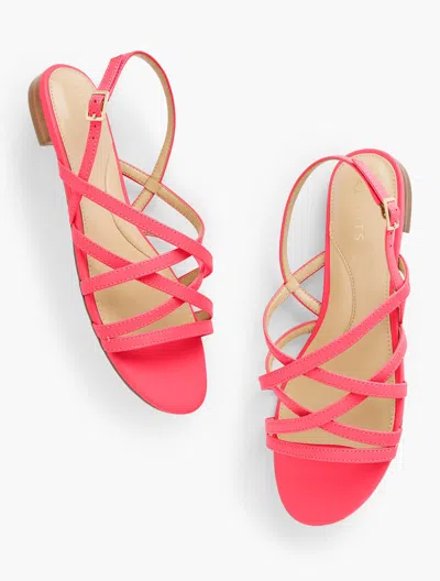 Shop Talbots Aria Strap Soft Nappa Flats - Lovely Coral - 10m
