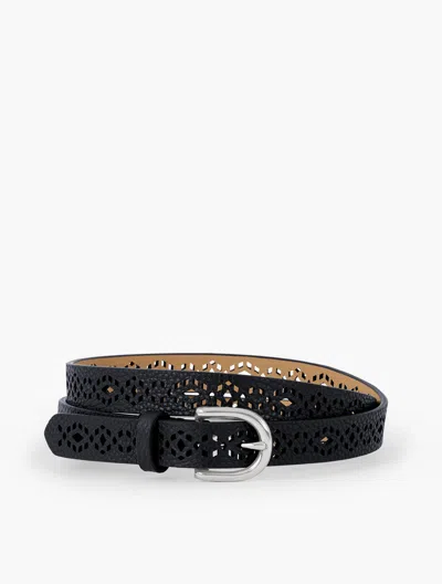Shop Talbots Perforated Leather Belt - Blue - Xl