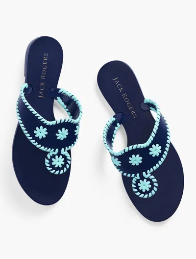Shop Jack Rogersâ® Jacks Jelly Sandals - Midnight/turquoise - 9m Talbots In Midnight,turquoise