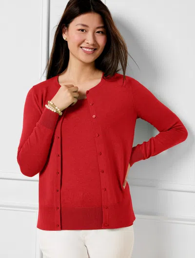 Shop Talbots Plus Size - Charming Cardigan Sweater - Bright Apple - 3x