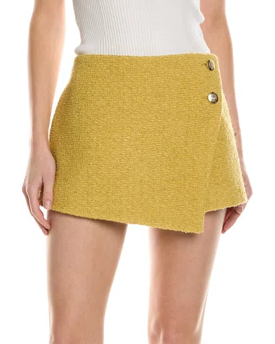 Shop Ba&sh Ba & Sh Tweed Wool-blend Skort In Yellow