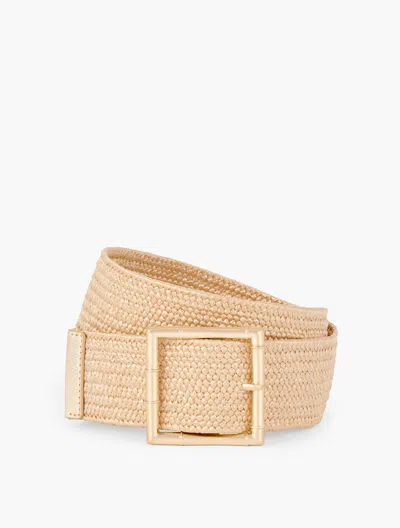 Shop Talbots Bamboo Buckle Stretch Straw Belt - Gold - Large