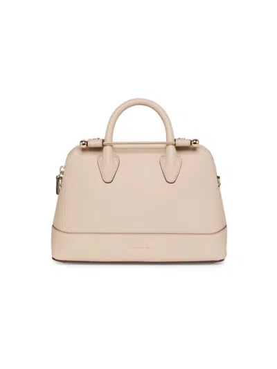 Shop Strathberry Women's Dome Mini Leather Top Handle Bag In Oat