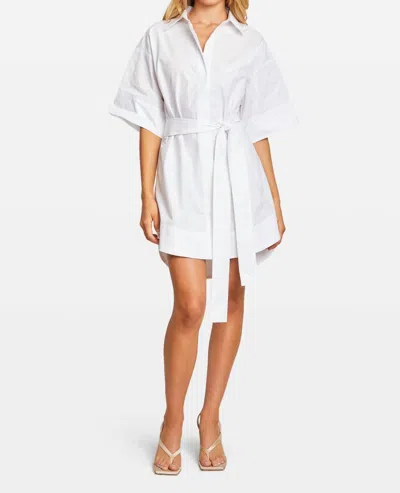 Shop Aexae Cotton Kimono Mini Dress In White