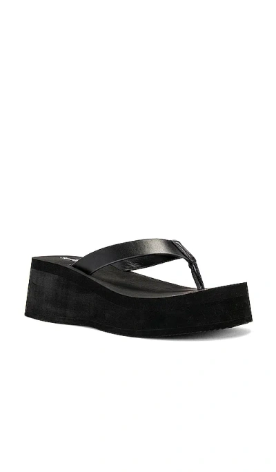 Seychelles Skyscraper Sandal In Black Leather