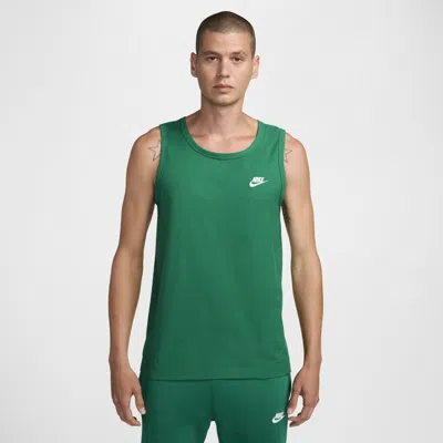 Shop Nike Men's  Sportswear Club Tank Top In Green