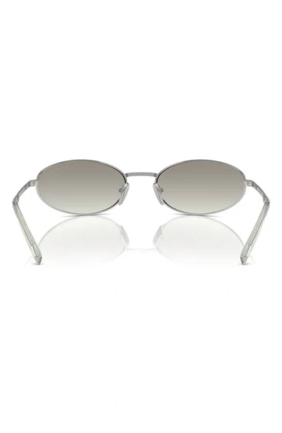 Shop Prada 59mm Oval Sunglasses In Silver