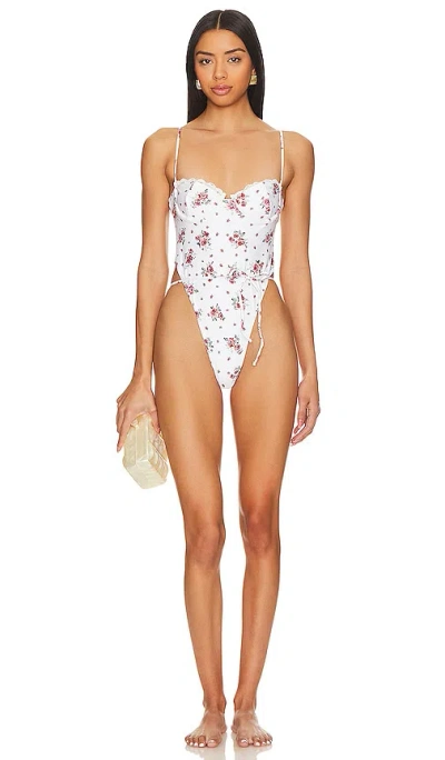 Shop Lpa Charlotte One Piece In Cream Liv Floral