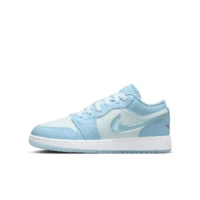 Shop Jordan Air  1 Low Se Big Kids' Shoes In Blue