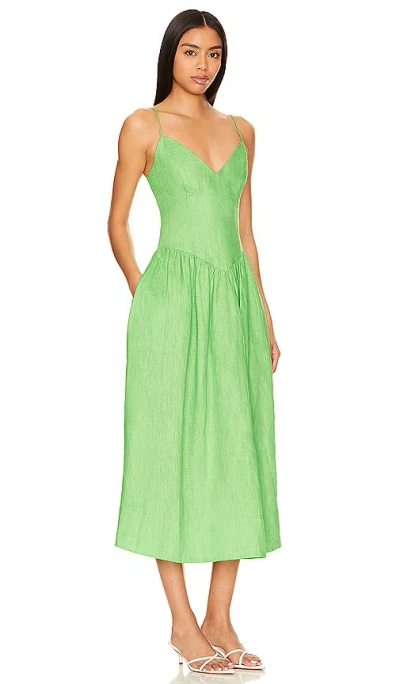 Rhode Sophie Dress In Green Lemon