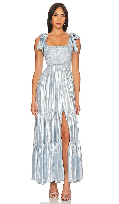 Shop Sundress Jade Maxi Dress In Torine Tender Bleu