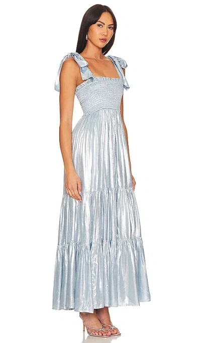 Sundress Jade Maxi Dress In Torine Tender Bleu