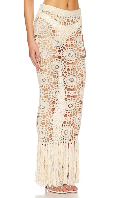 Tularosa Luanne Maxi Skirt In Llght Beige