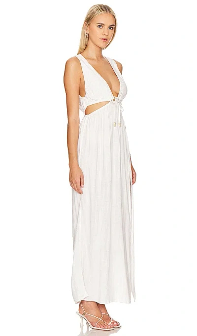 L*space Lspace Eliza Cutout Cover-up Halter Dress In Cream