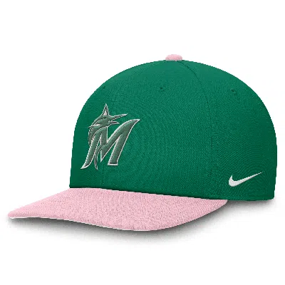 Shop Nike Miami Marlins Malachite Pro  Unisex Dri-fit Mlb Adjustable Hat In Green