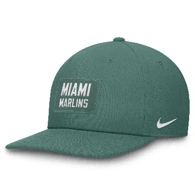 Shop Nike Miami Marlins Bicoastal Pro  Unisex Dri-fit Mlb Adjustable Hat In Green