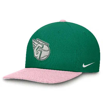 Shop Nike Cleveland Guardians Malachite Pro  Unisex Dri-fit Mlb Adjustable Hat In Green