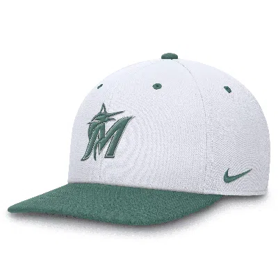 Shop Nike Miami Marlins Bicoastal 2-tone Pro  Unisex Dri-fit Mlb Adjustable Hat In White