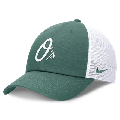Shop Nike Baltimore Orioles Bicoastal Club  Unisex Mlb Trucker Adjustable Hat In Green