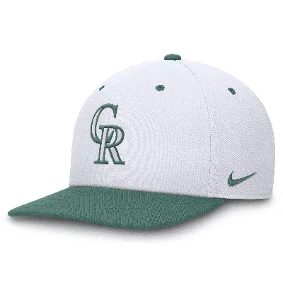 Shop Nike Colorado Rockies Bicoastal 2-tone Pro  Unisex Dri-fit Mlb Adjustable Hat In White