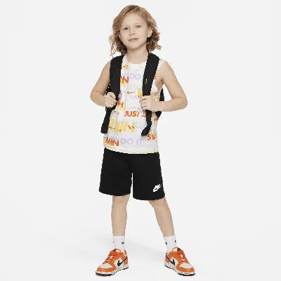 Shop Nike Sportswear Pe Little Kids' Printed Tank Top Set In Black