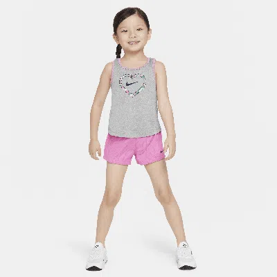 Shop Nike Dri-fit Happy Camper Toddler Mesh Shorts Set In Pink